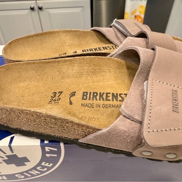 Birkenstock Women’s Oida Suede Leather Sandals Washed Purple Size US 6-6.5 NEW! - Picture 3 of 9